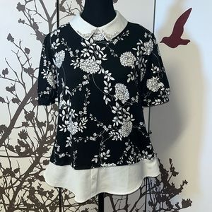 Faith & Joy Los Angeles Size Small Jewelled Short Sleeve Blouse NWOT $30 price⬇️